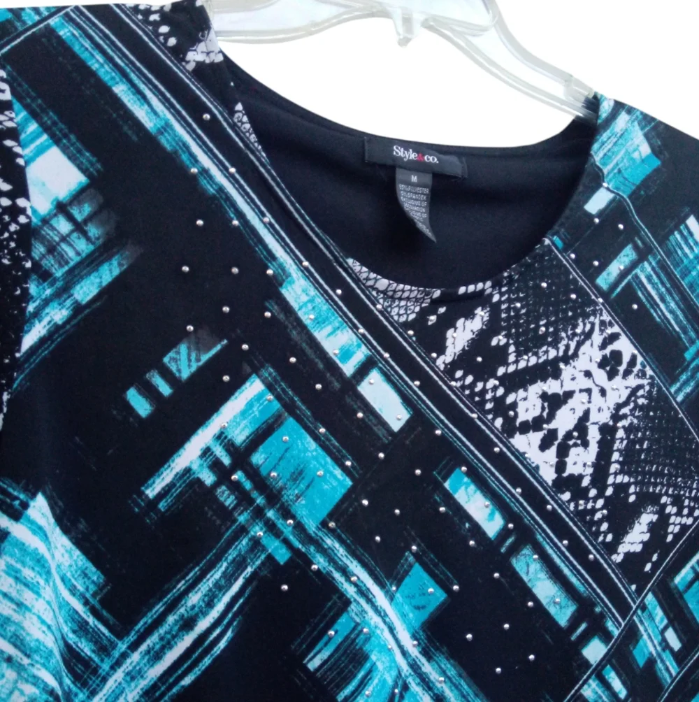Style & Co knit tunic top sz M - Picture 4 of 9